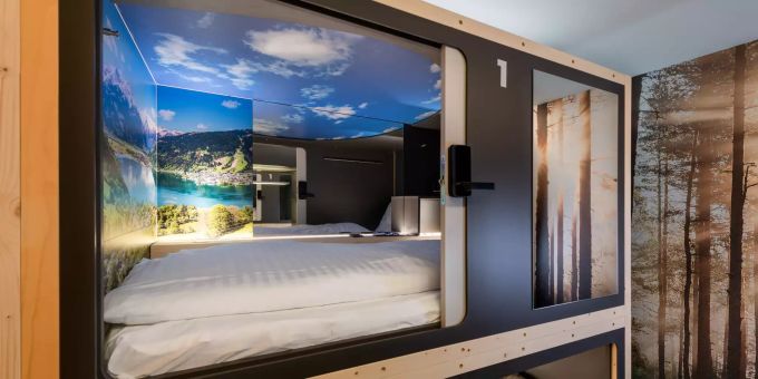 Am Flughafen Zürich entsteht das grösste Kapselhotel der Schweiz. Kapselhotel Zürich Flughafen