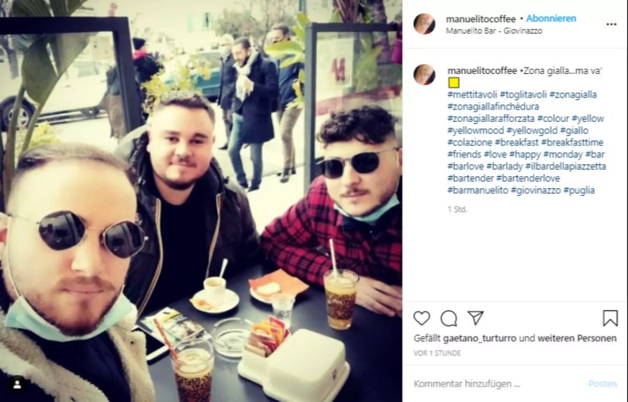 Restaurants dürfen in den Gelben Zonen in Italien wieder öffnen.