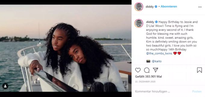 Die Zwillinge Jessie und D'Lila Combs. diddy