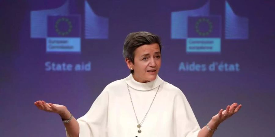 EU-Wettbewerbskommissarin Margrethe Vestager: «Wir versetzen die Mitgliedstaaten somit in die Lage, die Flexibilität der Beihilfevorschriften voll auszuschöpfen, um die Wirtschaft zu stützen.». Foto: Francisco Seco/AP Pool/AP/dpa