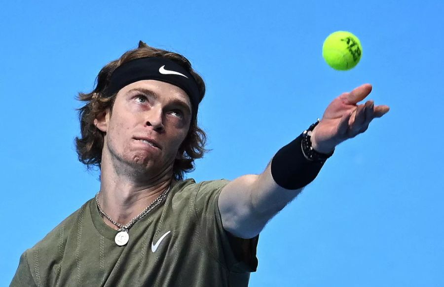 Andrej Rublev punktet vor allem mit seinem Aufschlag.