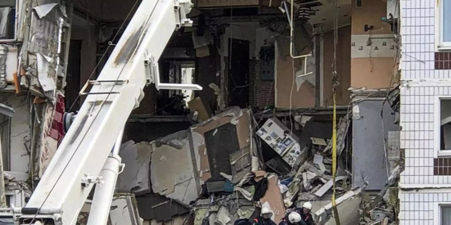 In Noginsk nahe Moskau hat es Anfang September eine Gasexplosion in einem neunstöckigen Wohnhaus gegeben. Foto: Maxim Marmur/AP/dpa