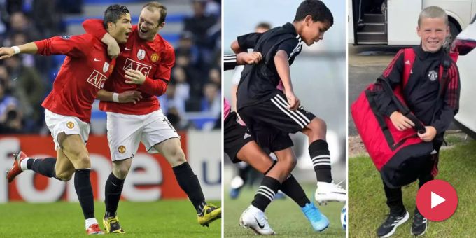 In der U12 - Cristiano Junior (11) spielt bei ManUtd mit Klein-Rooney