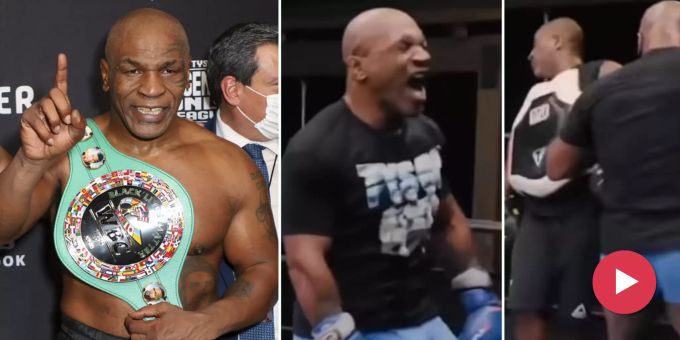 Bilder aufgetaucht! - Hier schlägt Mike Tyson seinen Trainer fast k.o.