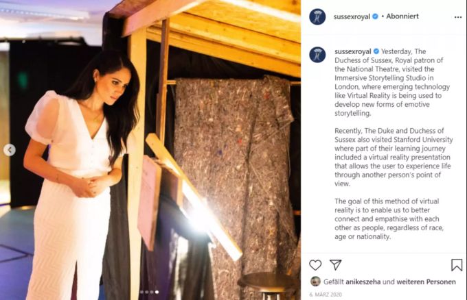 Eigentlich nicht erlaubt: An genau demselben Tag postete Meghan Markle Bilder von sich im Theater. Meghan Markle