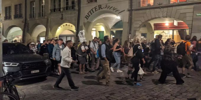 In Bern wurde wöchentlich gegen die Corona-Massnahmen demonstriert. Demo Corona