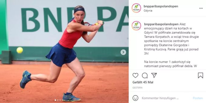 Tamara Korpatsch an der WTA-Tour in Gdynia, Polen Tamara Korpatsch