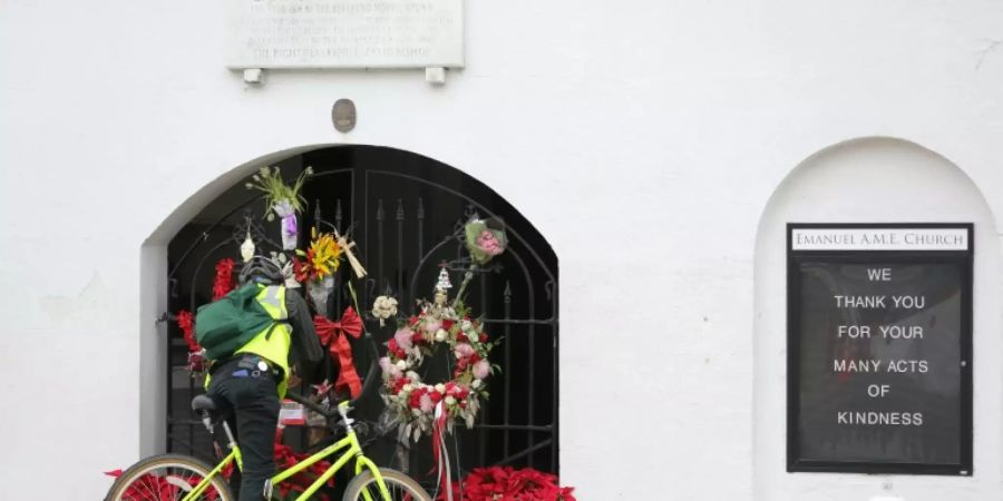 Gedenken vor dem Tatort in Charleston