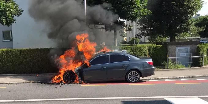 Sursee LU - Auto ausgebrannt – niemand verletzt