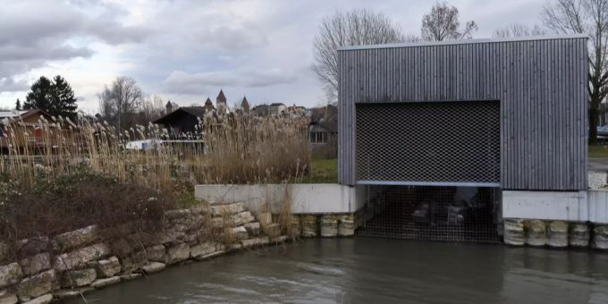 Die (mangelhafte) Fischzucht in Estavayer. Estavayer-le-lac Fischzucht Estavayer
