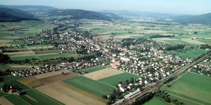 Die Gemeinde Möhlin im Kanton Aargau. Möhlin
