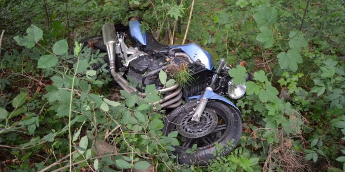 Selbstunfall mit Motorrad. Selbstunfall mit Motorrad
