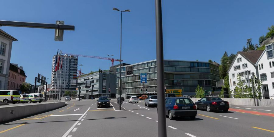Die grosse Kreuzung in Baden.