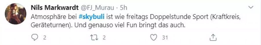 ...oder haben keinen Spass daran.