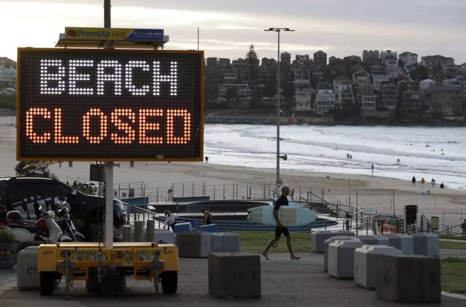 Wegen des Coronavirus musste der Strand in Sydney geschlossen werden. australien coronavirus
