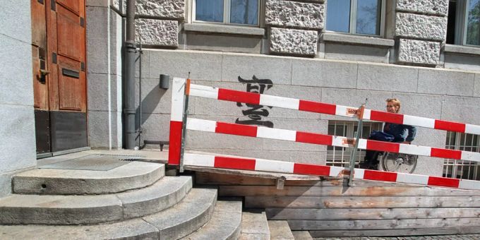 Barrierefreier Zugang. behinderung