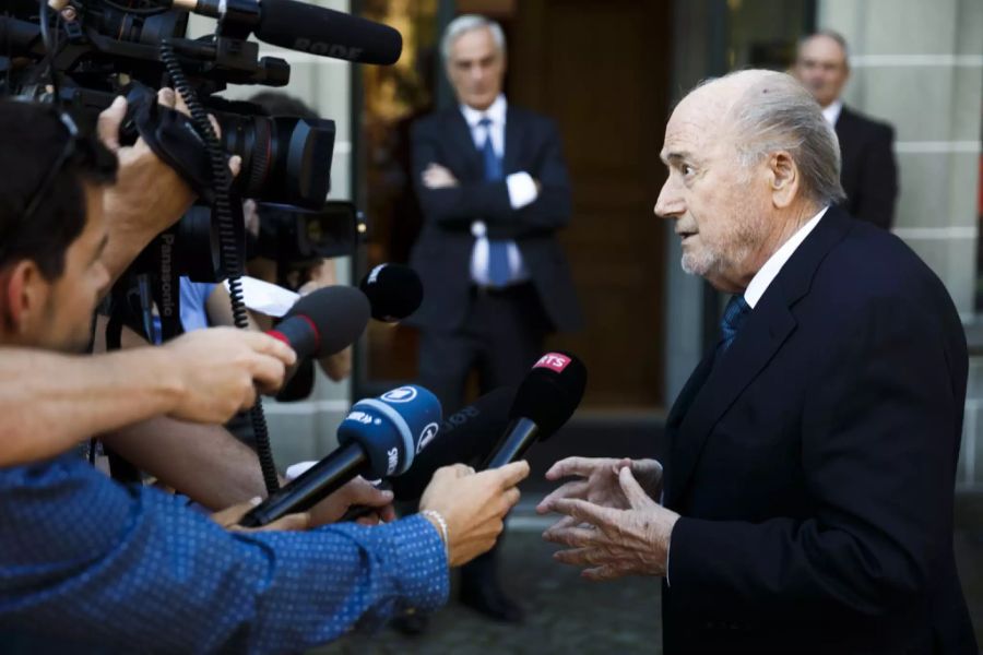 Sepp Blatter spricht vor dem Internationalen Sportgerichtshof CAS in Lausanne. (Archivbild)