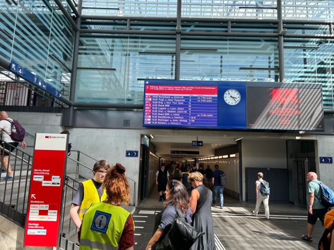 Am Bahnhof Olten ist mit Verspätungen zu rechnen.