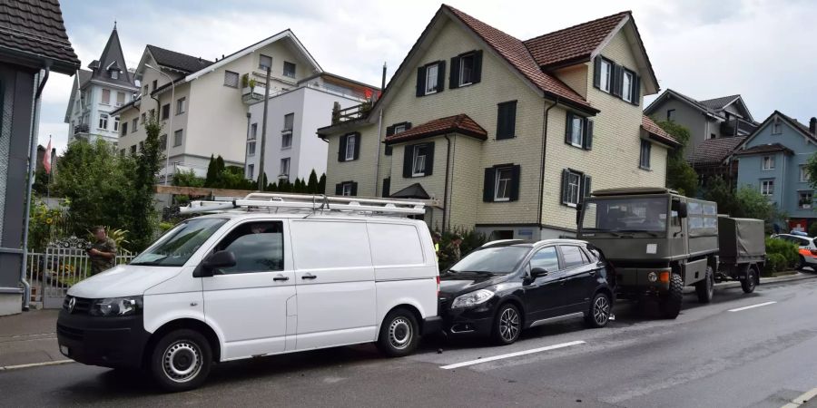 Auffahrkollision in Appenzell Ausserrhoden.