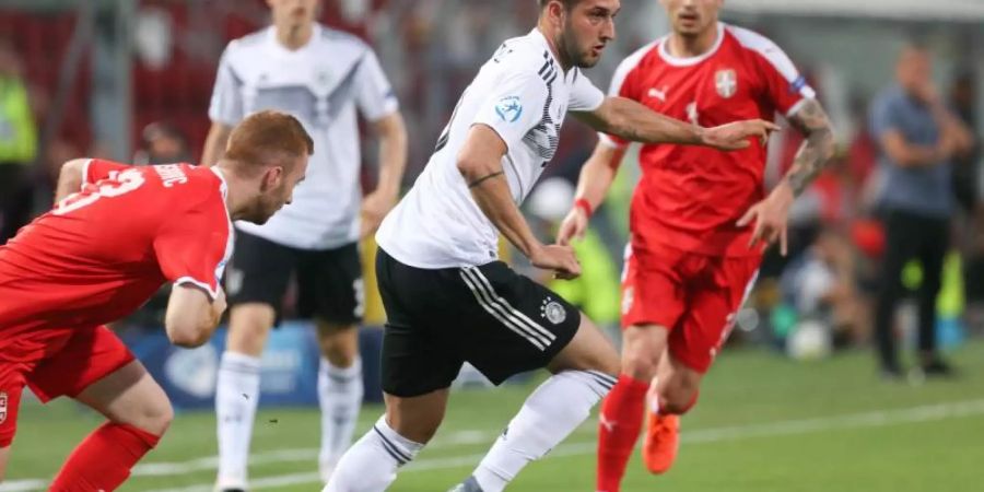 Blüht beim DFB regelmässig auf: Der Mainzer Levin Öztunali. Foto: Cezaro De Luca