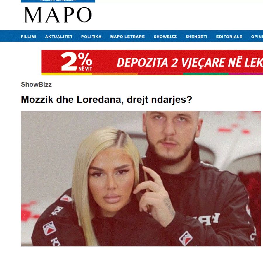 «Mapo» glaubt zu wissen, dass Loredana und Mozzik nicht mehr zusammen sind.