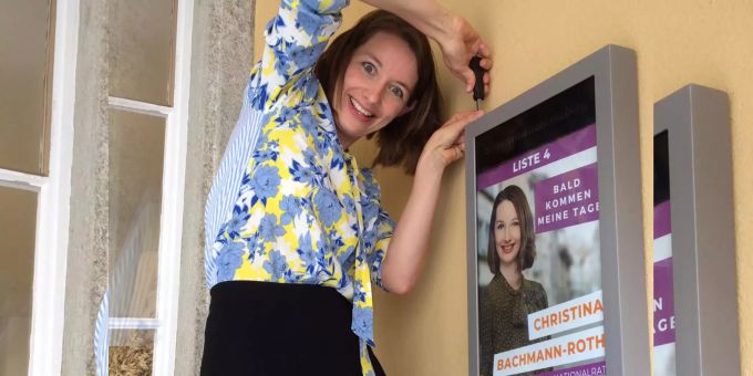 Wie bitte? - CVP-Politikerin mit Wahl-Slogan «Bald kommen meine Tage!»