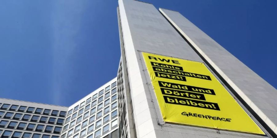 Protest vor RWE-Zentrale