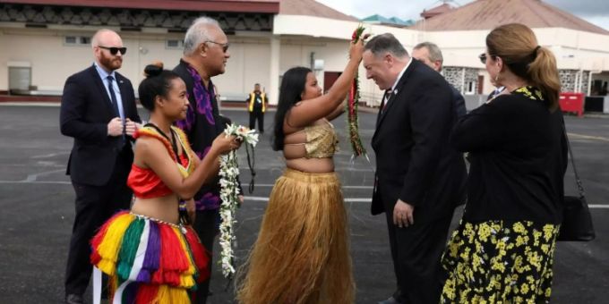 US-Aussenminister Mike Pompeo zu Besuch in Mikronesien US-Aussenminister Mike Pompeo zu Besuch in Mikronesien