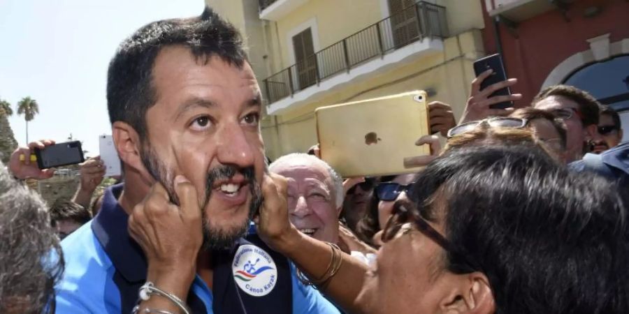 Matteo Salvini, Innenminister und Chef der rechten Lega, gilt als der eigentliche starke Mann in Rom. Foto. Stefano Cavicchi/LaPresse/ZUMA Press Foto: Stefano Cavicchi