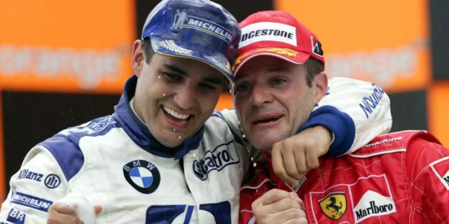 Die Zeiten auf dem Formel-1-Treppchen sind für Juan Pablo Montoya und Rubens Barrichello schon lange vorbei. Foto: Roland Weihrauch