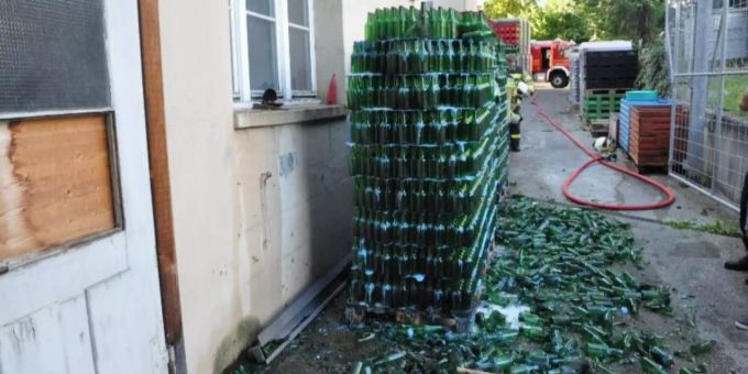 Bei der Öufi Bier Brauerei brannte es. bier