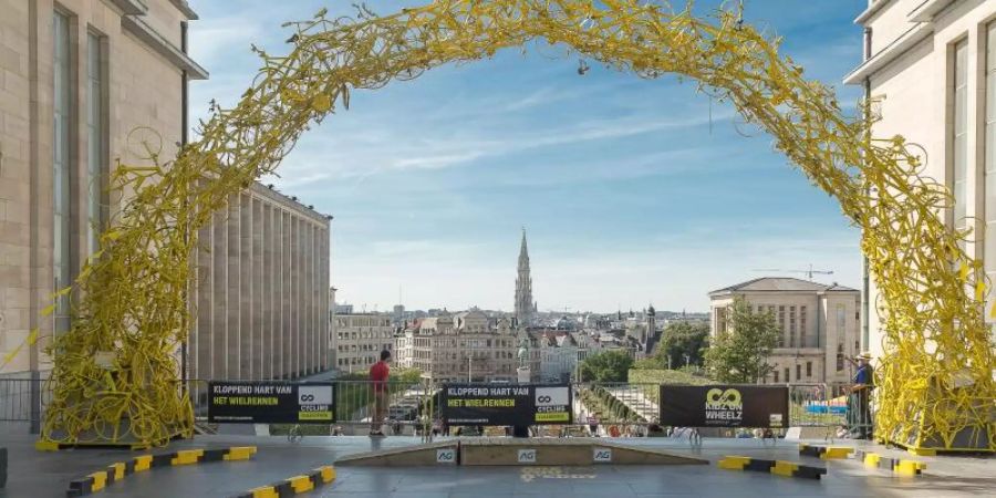 Brüssel ist bereit für den Start der 106. Tour de France. Foto: James Arthur Gekiere/BELGA