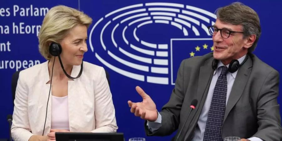 EU-Parlamentspräsident David Sassoli (r.) mahnt: Ursula von der Leyen muss jetzt Tempo machen. Foto: Zhang Cheng/XinHuaJ