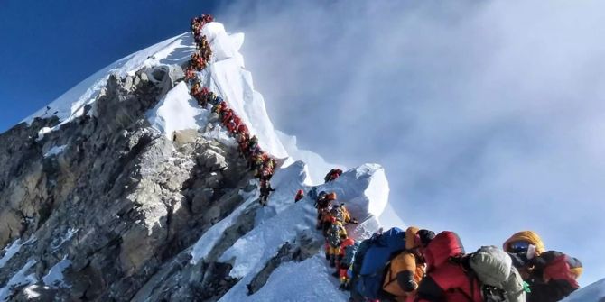 Touristen Mount Everest