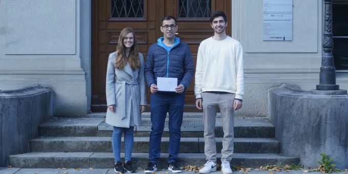 Einreichung des offenen Briefs, Von Links Nach Rechts: Tanja Krebedünkel, Iker Alan und Frederick Hefti. glarus landsgemeinde