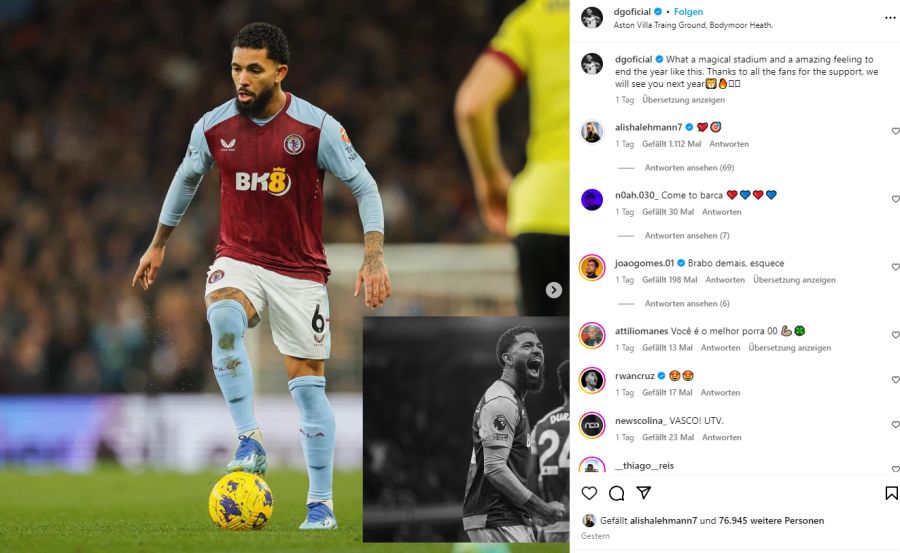 Die beiden turteln schon länger wieder zusammen auf Instagram. Gestern versieht Alisha Luiz' Post mit einem Herzen mit Pfeil und Zielscheibe.