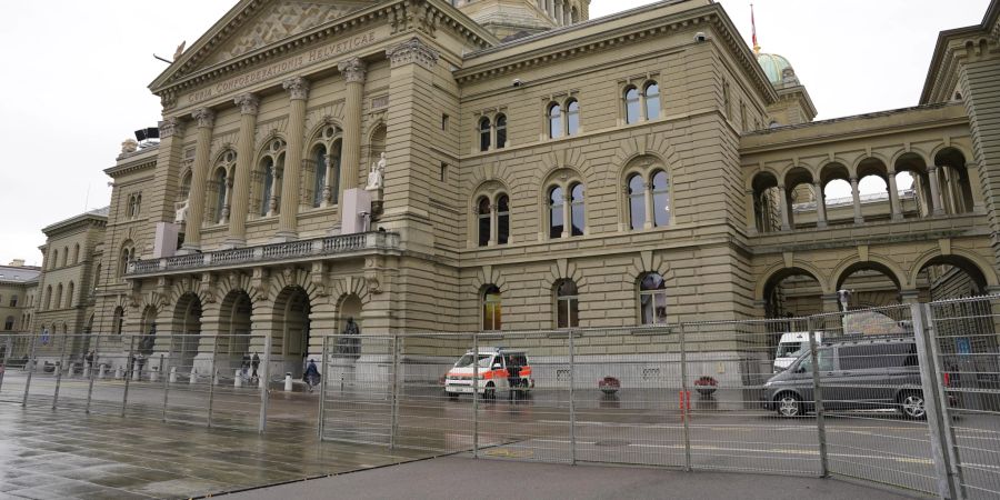 Das Bundeshaus ist abgesperrt.