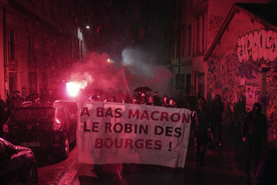 In Lyon gingen verschiedene Gruppen gegen Emmanuel Macron auf die Strasse.