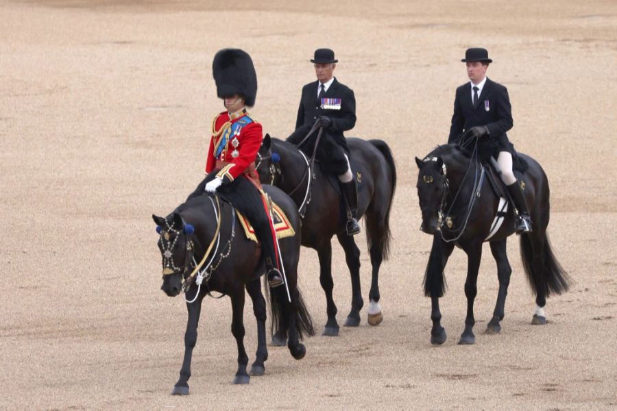 Prinz William führte die Generalprobe der Militär-Parade am Samstag als Oberst an.