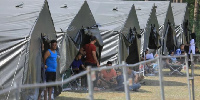 Flüchtlingslager in Litauen im Sommer 2021 Flüchtlingslager in Litauen im Sommer 2021