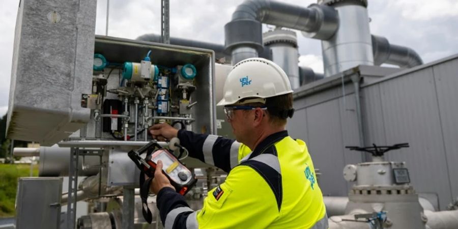 Arbeiten an einem Uniper-Gasspeicher