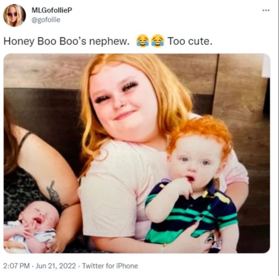 Honey Boo Boo mit ihrem Neffen.