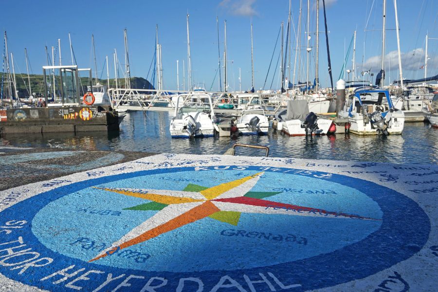 Hafen Jachten Himmel Wasser Kompass