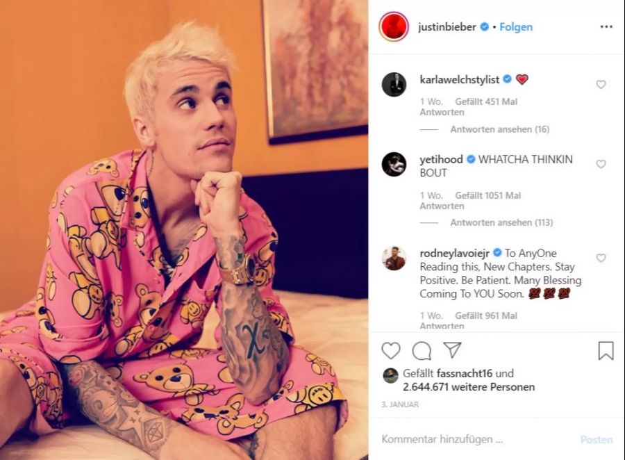 justin bieber instagram