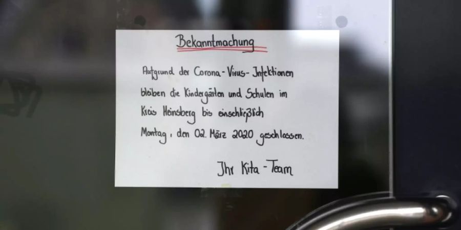 Information an einem Kindergarten in Gangelt