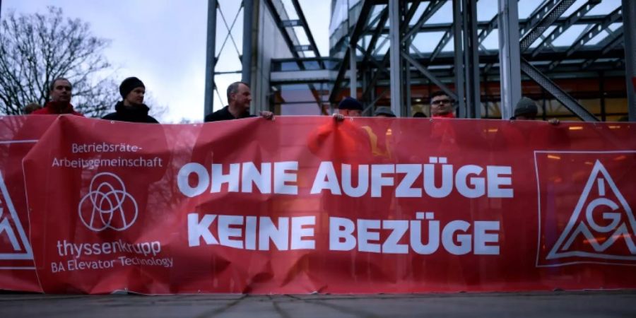 Demonstration von Thyssenkrupp-Arbeitern