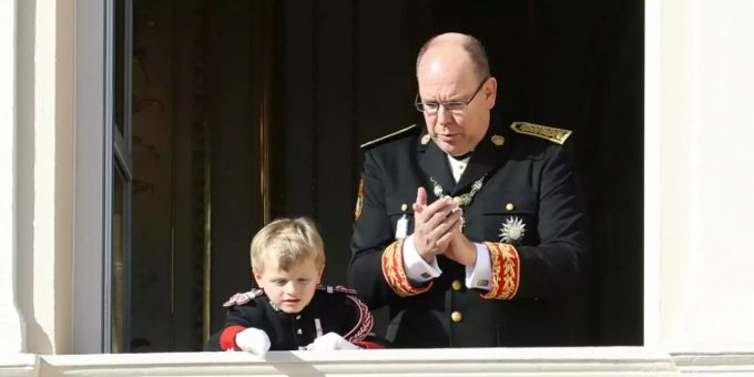 Prinz Albert mit seinem Sohn Jacques. stefan mross