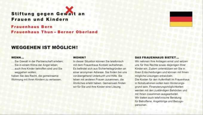 «Weggehen ist möglich» – diese Infos sollten Opfer von häuslicher Gewalt kennen. Opferhilfe häusliche Gewalt coronavirus