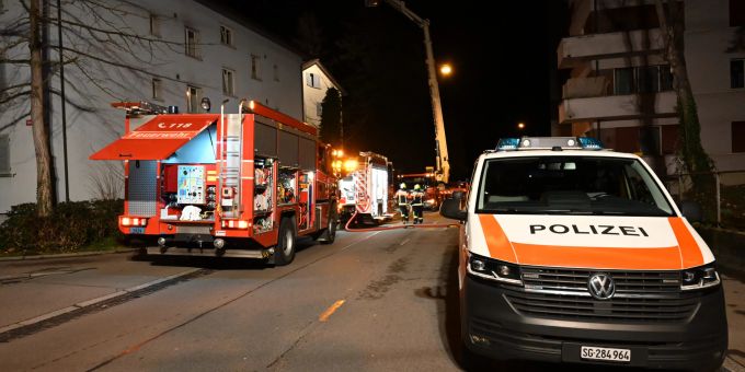 Rorschach SG: Brand in Wohnung. Rorschach SG