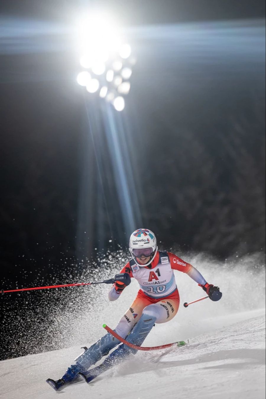 Sie rast bis auf Platz 14 nach vorne, es ist ihr bestes Slalom-Saisonergebnis.